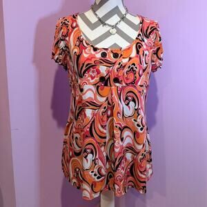 Vibrant paisley print blouse with